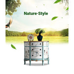 Charming Floral-Decorated Cabinet with Spacious Drawers - Stylish Density Board Storage Solution for Home Décor hfgxc-4877