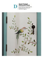 Charming Floral-Decorated Cabinet with Spacious Drawers - Stylish Density Board Storage Solution for Home Décor hfgxc-4877