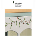 Elegant Solid Wood Display Cabinet with Glass Doors and Floral Design - Perfect for Home Decor hfgxc-4878