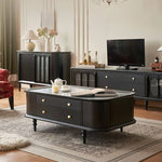 Stylish Beech Wood & Glass Tea Table with Storage - Elegant Living Room Centerpiece hgl-4339