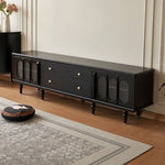 Stylish Beech Wood & Glass Tea Table with Storage - Elegant Living Room Centerpiece hgl-4339