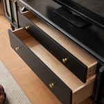 Stylish Beech Wood & Glass Tea Table with Storage - Elegant Living Room Centerpiece hgl-4339