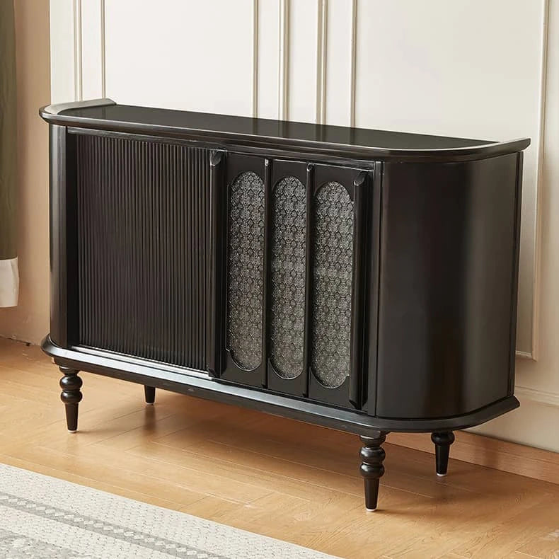 Vintage Elegance: Beech Wood and Glass Cabinet with Intricate Design hgl-4341