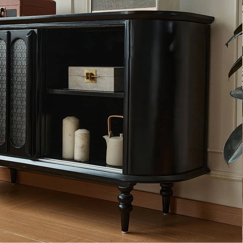 Vintage Elegance: Beech Wood and Glass Cabinet with Intricate Design hgl-4341