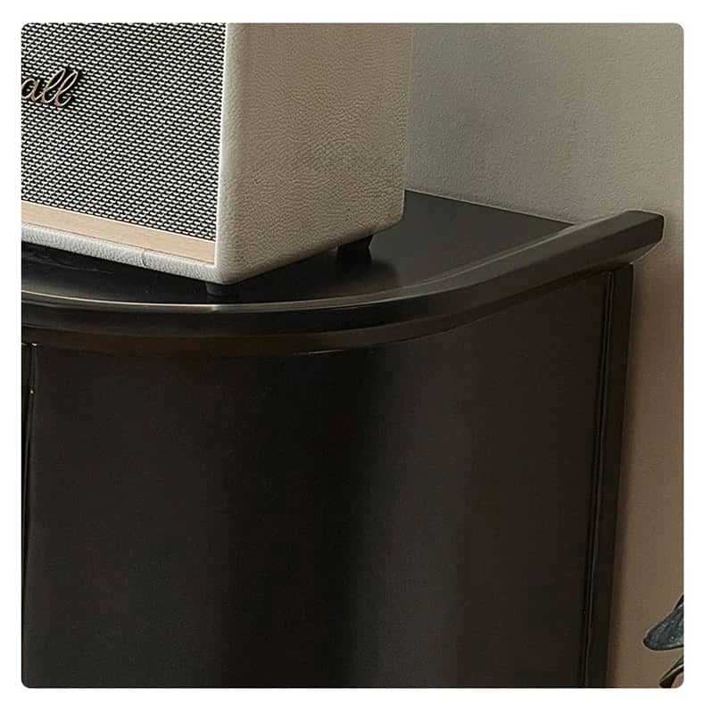 Vintage Elegance: Beech Wood and Glass Cabinet with Intricate Design hgl-4341