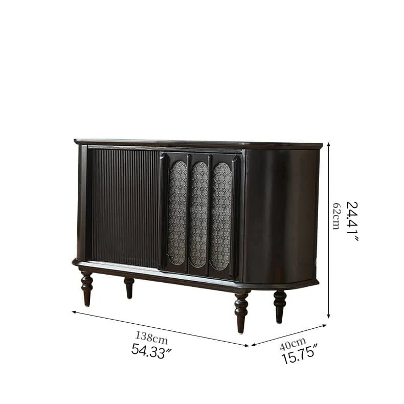 Vintage Elegance: Beech Wood and Glass Cabinet with Intricate Design hgl-4341