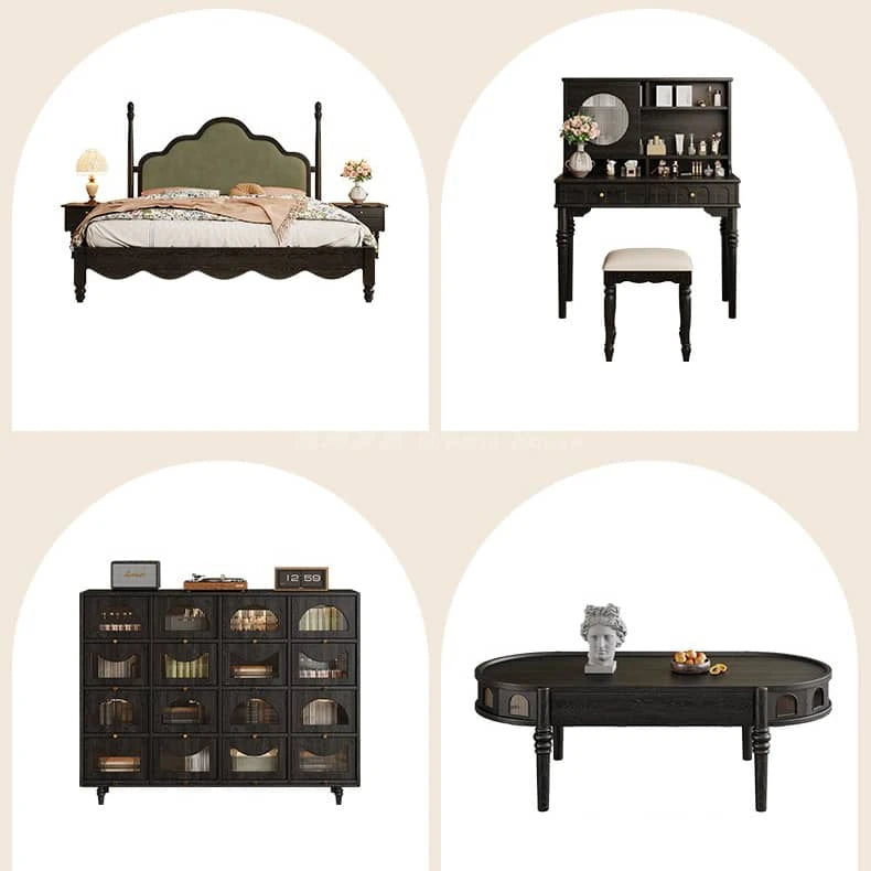 Stylish Ash Wood Glass Cabinet: Unique Robot Design for Modern Interiors hgl-4342