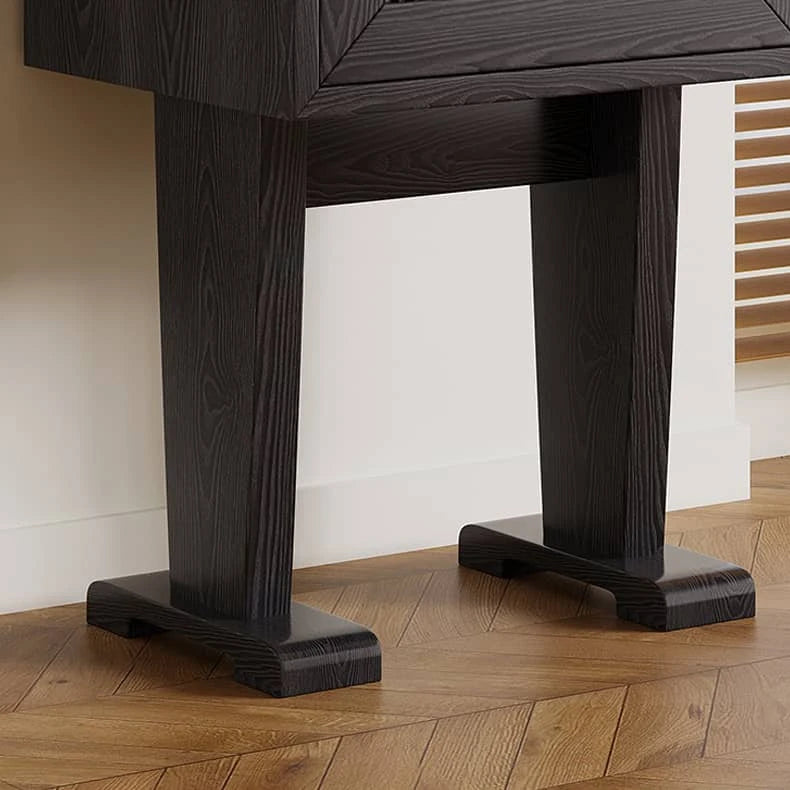 Stylish Ash Wood Glass Cabinet: Unique Robot Design for Modern Interiors hgl-4342