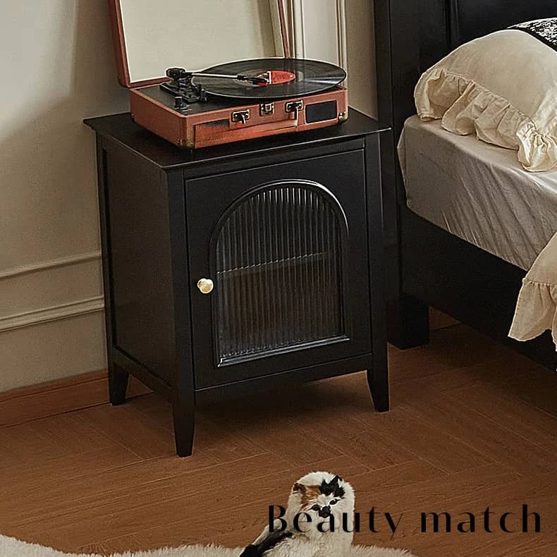 Stylish Beech Wood Cabinet with Tempered Glass and Multi-Layer Board for Modern Interiors hgl-4354