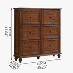 Solid Wood Cabinet with Six Spacious Drawers - Premium Quality Storage Solution hgl-4355