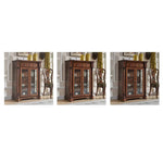 Elegant Solid Wood Glass Display Cabinet for Timeless Home Decor hgl-4357