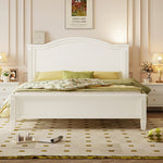 Elegantly Crafted Beige Rubber Wood Bed for Stylish Comfort hglna-1449