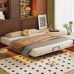 Stylish Black Bed Frame - Durable Rubber Wood & Pine Wood Construction hglna-1450
