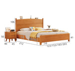 Premium Solid Pine and Ash Wood Bed Frame - Modern Natural Finish hglna-1455