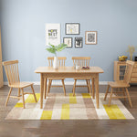 Elegant Natural Brown Rubber Wood Table for Timeless Home Decor hglna-1460