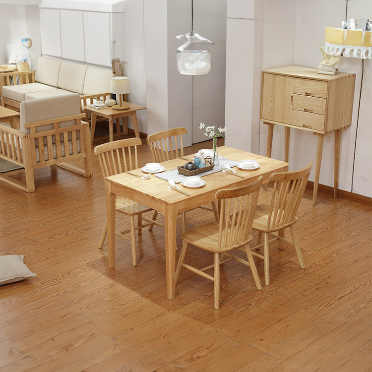 Stylish Natural Brown Rubber Wood Table - Perfect for Modern Interiors hglna-1464