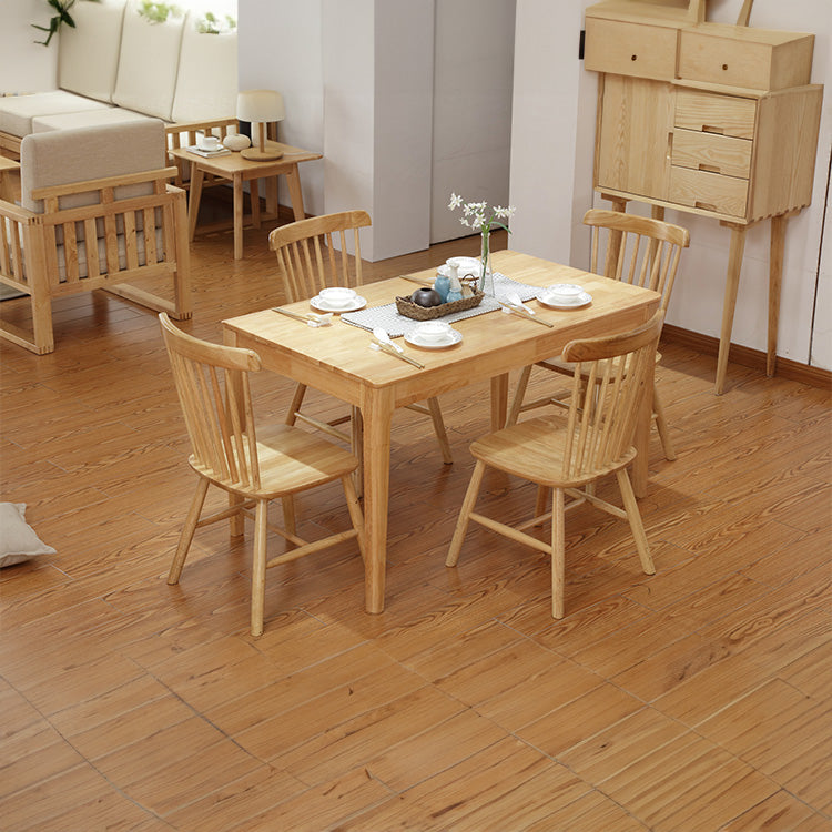 Stylish Natural Brown Rubber Wood Table - Perfect for Modern Interiors hglna-1464