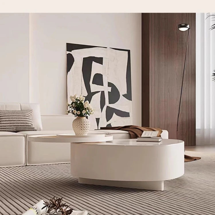 Modern Pine & Ceramic Sintered Stone Tea Table with Tempered Glass Top hgnzj-4326