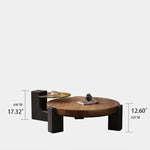Stylish Multi-Layer Board and Tempered Glass Tea Table - Elegant Living Room Centerpiece hgnzj-4327