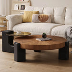 Stylish Multi-Layer Board and Tempered Glass Tea Table - Elegant Living Room Centerpiece hgnzj-4327