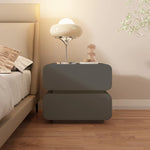 Stylish Faux Leather Nightstand with Modern Design - Perfect for Bedroom Decor and Storage hjd-3143