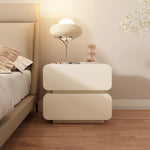 Stylish Faux Leather Nightstand with Modern Design - Perfect for Bedroom Decor and Storage hjd-3143