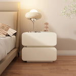 Stylish Faux Leather Nightstand with Modern Design - Perfect for Bedroom Decor and Storage hjd-3143