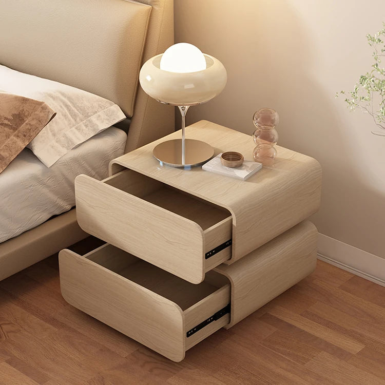 Stylish Faux Leather Nightstand with Modern Design - Perfect for Bedroom Decor and Storage hjd-3143