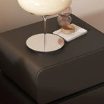 Stylish Faux Leather Nightstand with Modern Design - Perfect for Bedroom Decor and Storage hjd-3143