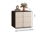 Stylish Solid Wood Nightstand with Faux Leather Finish – Modern 3-Drawer Bedroom Storage Solution hjd-3147