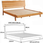 Premium Quality Natural Ash and Pine Wood Bed – Elegant & Durable hjhms-1042