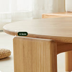 Elegant Natural Ash Wood Tea Table - Perfect for Modern Living Spaces hjhms-1043