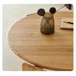 Elegant Natural Ash Wood Tea Table - Perfect for Modern Living Spaces hjhms-1043