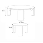 Elegant Natural Ash Wood Tea Table - Perfect for Modern Living Spaces hjhms-1043