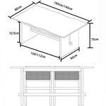 Elegant Natural Ash Wood Dining Table - Sleek Modern Design hjhms-1044