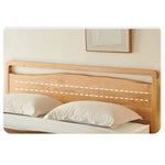 Sleek Bed Frame in Premium Natural Ash and Pine Wood Finish hjhms-1048