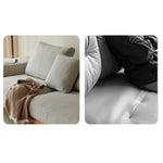 Stylish Gray Sofa with Ash Wood Frame & Wool Cotton-Linen Blend hjhms-1050