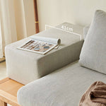 Stylish Gray Sofa with Ash Wood Frame & Wool Cotton-Linen Blend hjhms-1050
