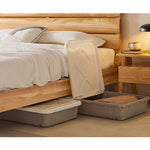 Premium Brown Ash Wood Bed Frame – Modern Natural Wood Design for Stylish Bedrooms hjhms-1563