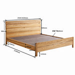 Premium Brown Ash Wood Bed Frame – Modern Natural Wood Design for Stylish Bedrooms hjhms-1563