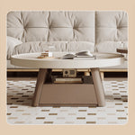 Elegant Beige Brown Tea Table for Cozy Living Spaces hjl-1228