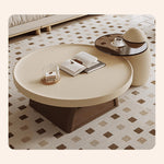 Elegant Beige Brown Tea Table for Cozy Living Spaces hjl-1228