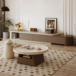 Stylish Brown Beige TV Cabinet for Modern Living Rooms hjl-1229