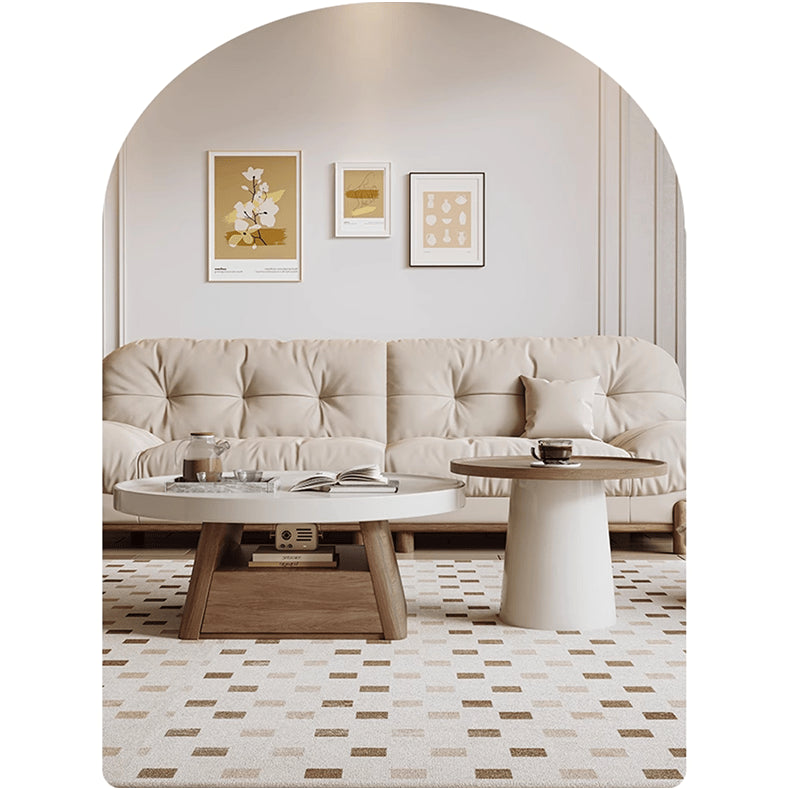 Solid Wood TV Cabinet in Elegant Beige Brown Finish hjl-1231