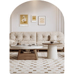 Solid Wood TV Cabinet in Elegant Beige Brown Finish hjl-1231