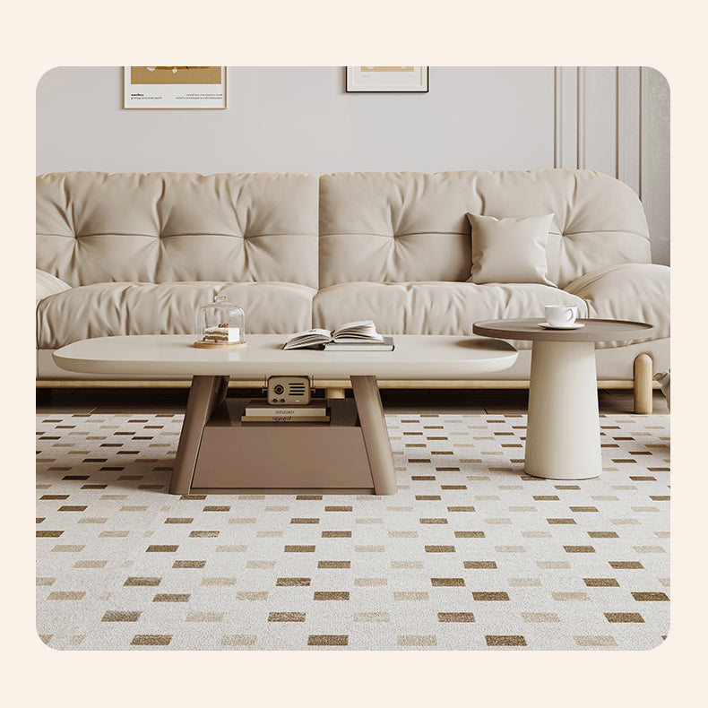 Stylish Khaki Dark Brown Pine Wood Tea Table – Elegant Living Room Accent hjl-1234