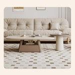 Stylish Khaki Dark Brown Pine Wood Tea Table – Elegant Living Room Accent hjl-1234