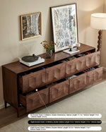 Stylish Black Walnut Wood Cabinet with Unique Geometric Design - Modern Home Storage Solution hjy-5006
