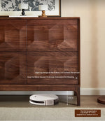 Stylish Black Walnut Wood Cabinet with Unique Geometric Design - Modern Home Storage Solution hjy-5006