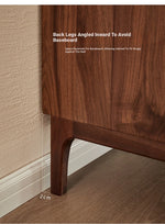 Stylish Black Walnut Wood Cabinet with Unique Geometric Design - Modern Home Storage Solution hjy-5006